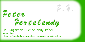 peter hertelendy business card